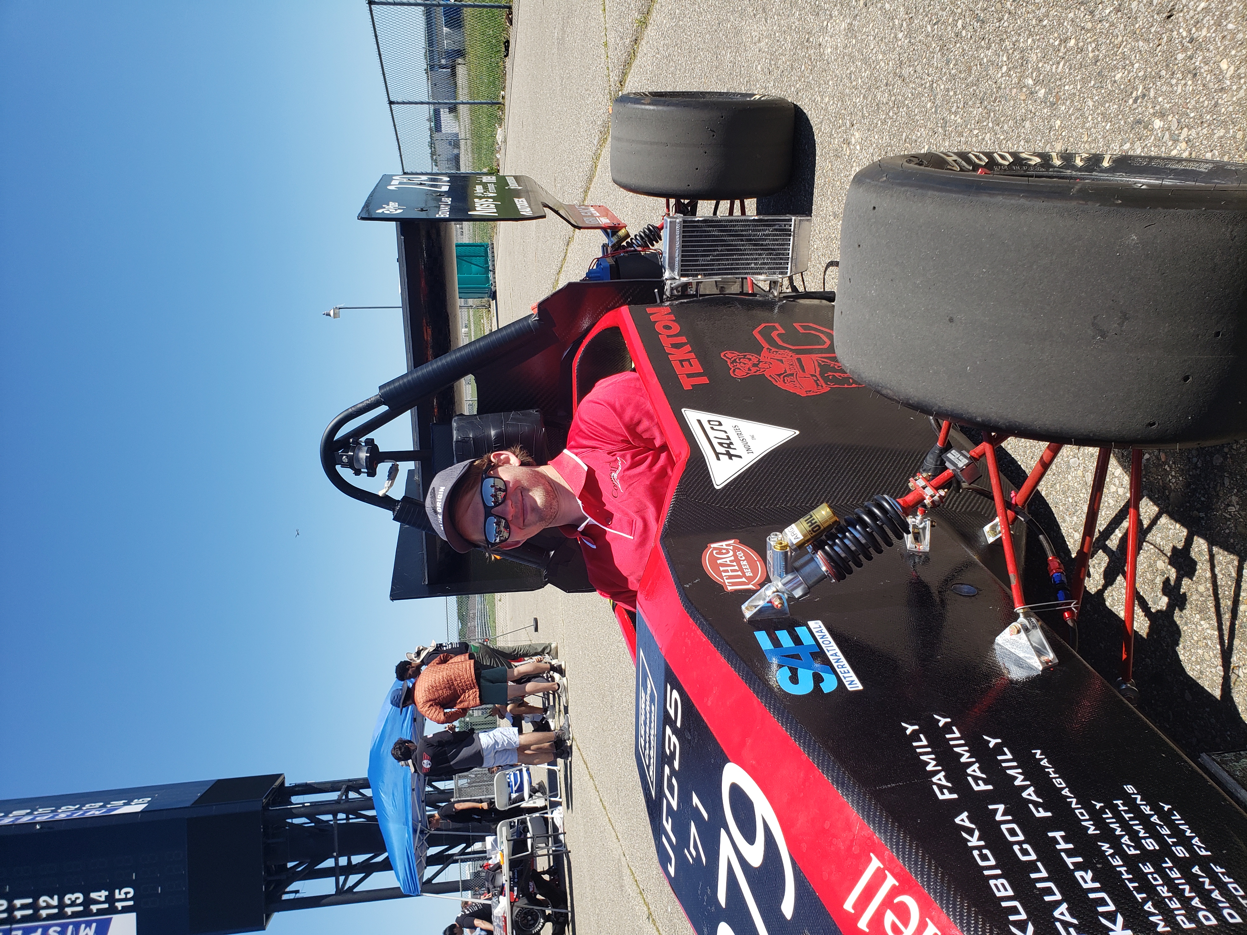 Me in ARG22 at the FSAE EV Competition at Michigan International Speedway